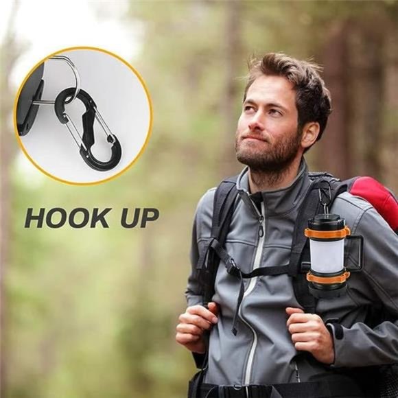 Camping Lantern Rechargeable,Camping Flashlight 4000 Capacity Power Bank,6 Modes - Picture 4 of 6